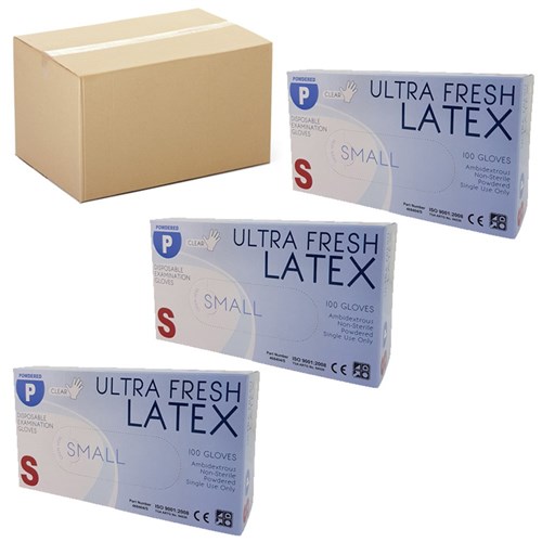 Latex Gloves - Small - Low Powder x10 Bulk Buy Deal
